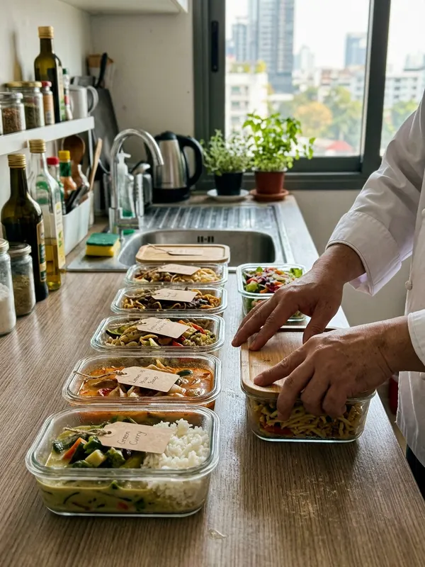 Sunday meal prep, done · Sathorn