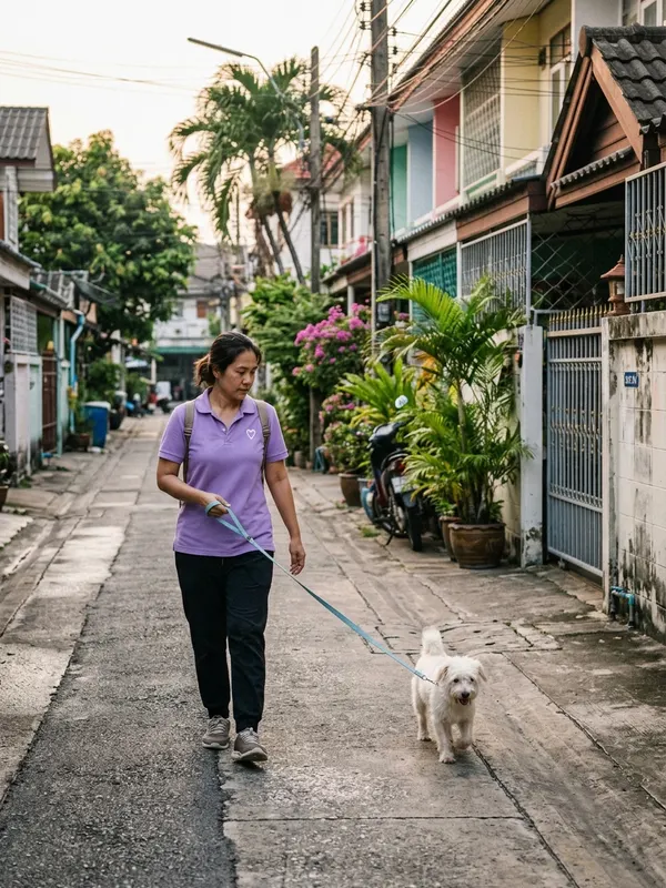 7am dog walk · Udom Suk